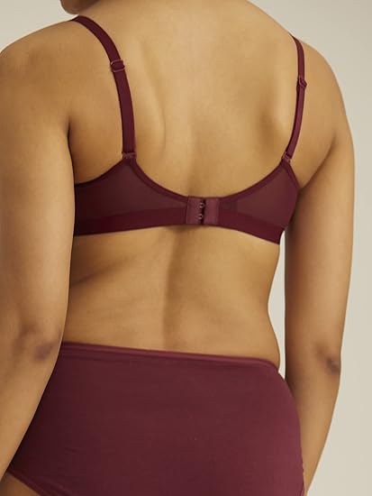 NYKD Women’s Cotton Lightly Padded Seamless Wire-Free Everyday T-Shirt Bra 3,4th Coverage, Daily Use – NYB002